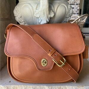 New Vintage Coach Lenox Bag 9918 British Tan Never Carried RARE